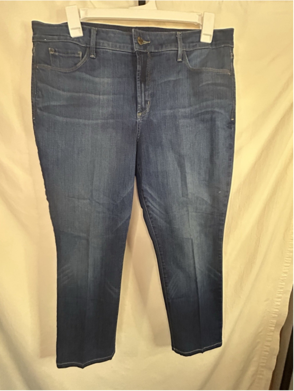 NYDJ Sheri Slim Jeans Womens 16W Blue Lift Tuck High Rise Straight Leg Made USA